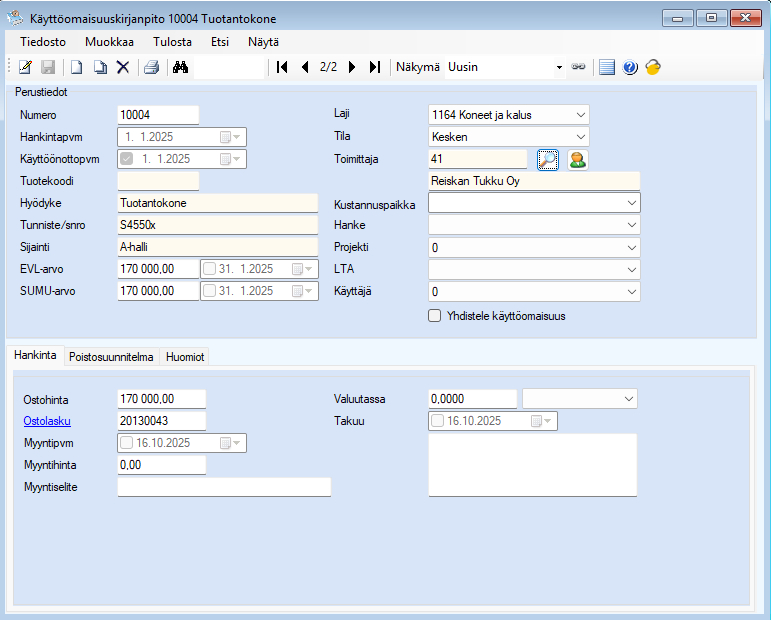 Käyttöomaisuuskirjanpito