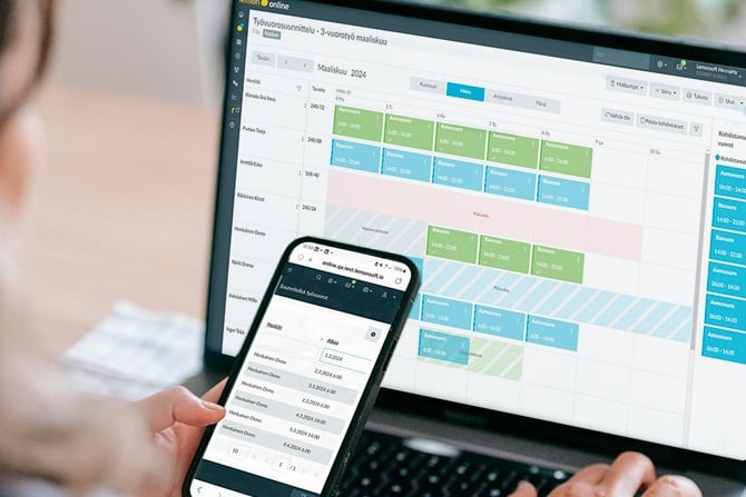 työvuorosuunnittelu-kalenteri-mobile-laptop
