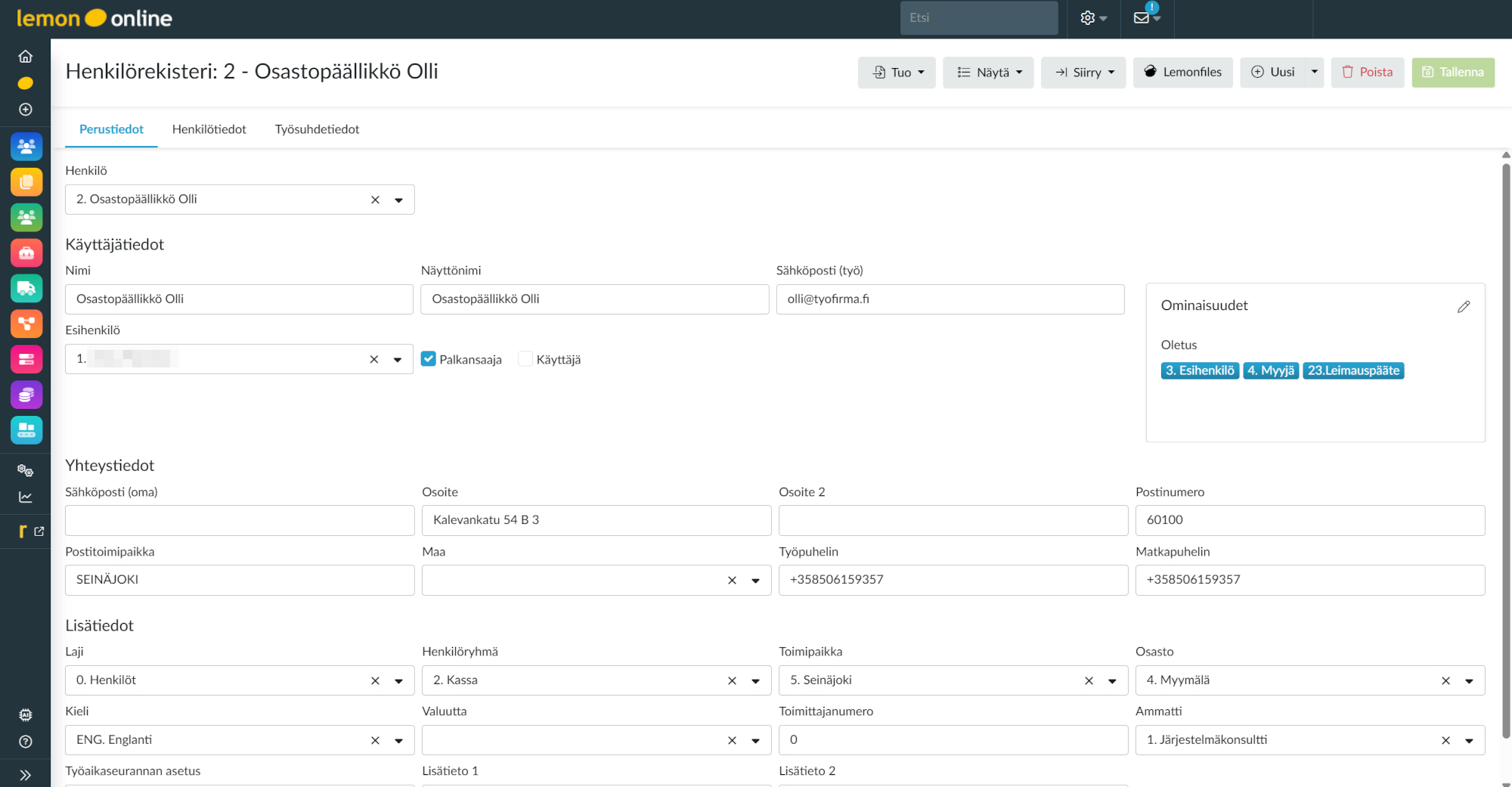 lemonsoft-henkilörekisteri