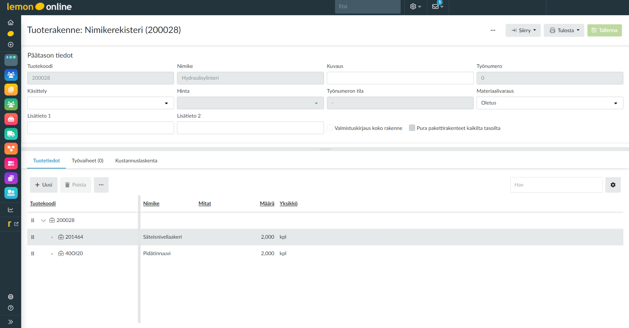 lemonsoft-tuoterakenne
