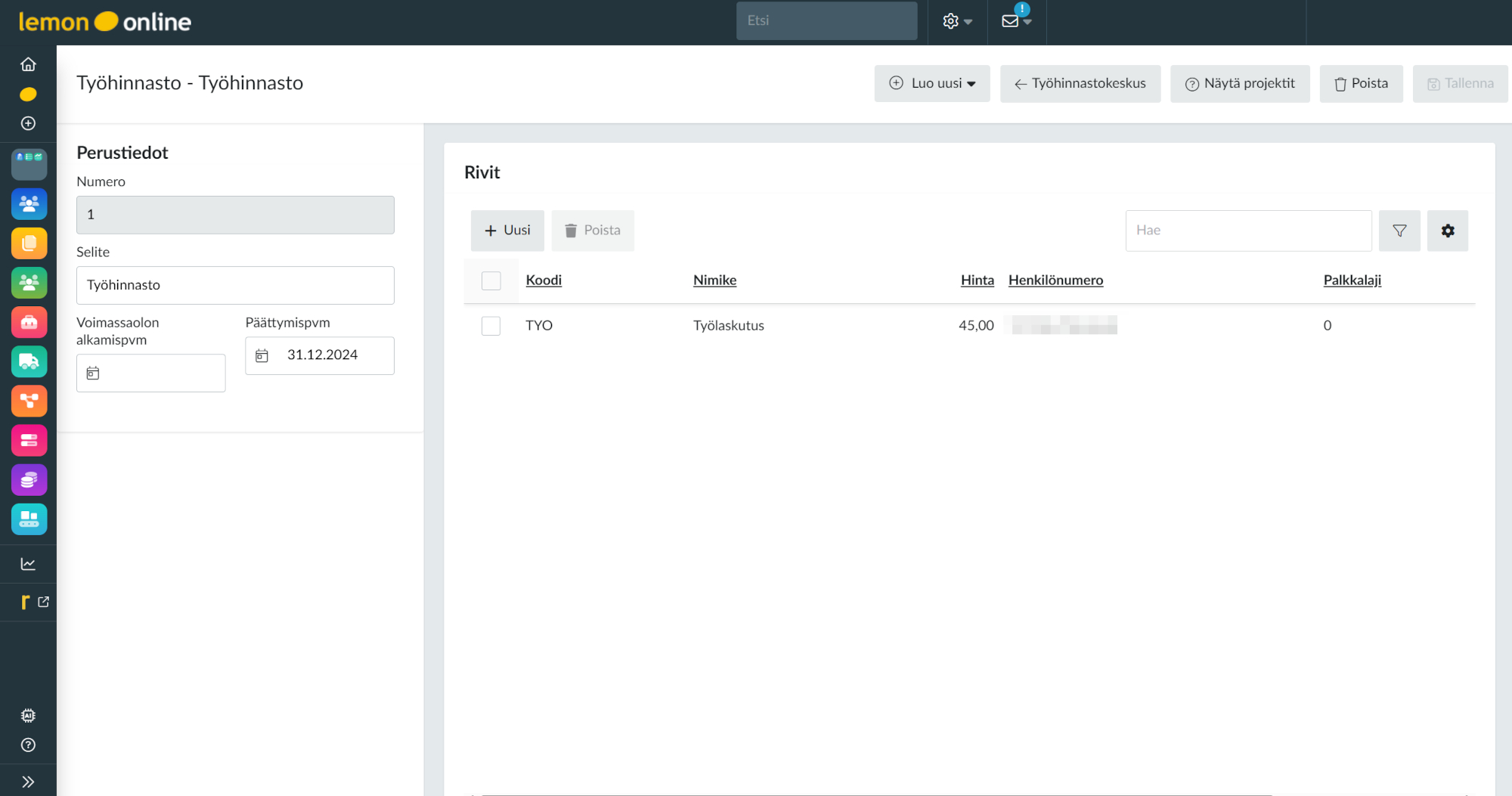 lemonsoft-tyohinnasto